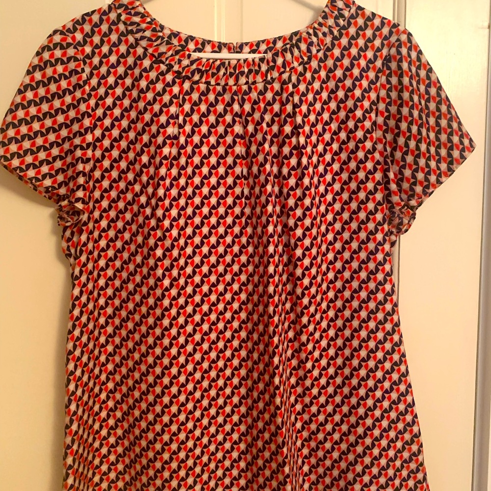 Boden Light Red Carey Silk-Blend Top. Size 6.
